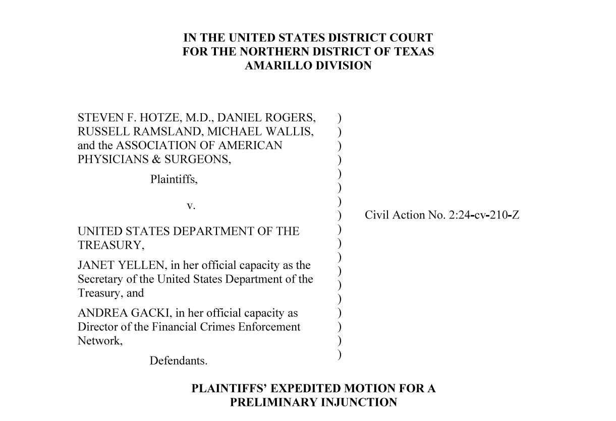 FinCEN Backs Down Again After AAPS Renews Motion for Injunction ...